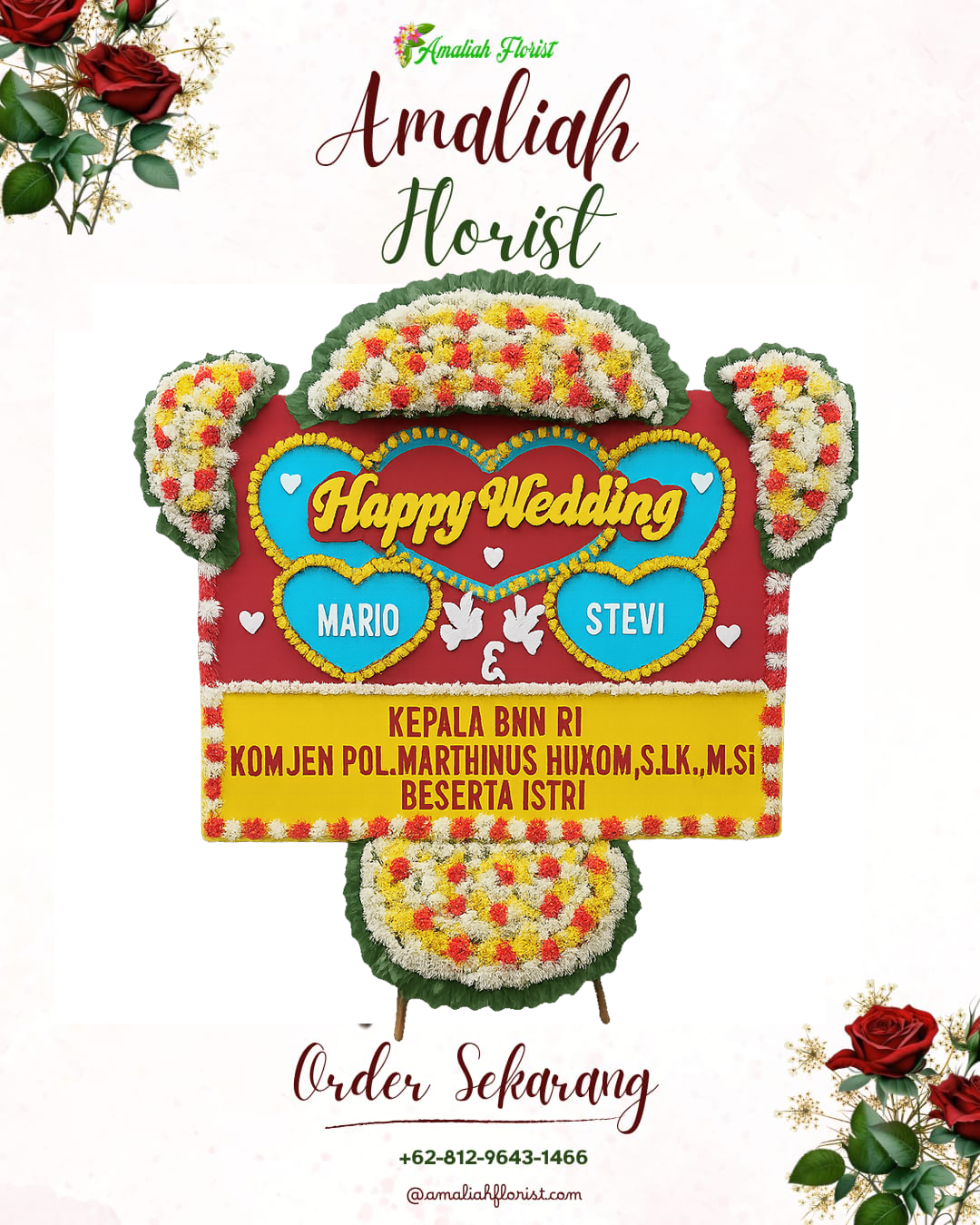 Papan Bunga Pernikahan Majenang