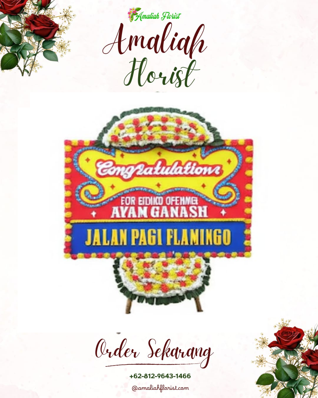 Sewa Papan Bunga Majenang